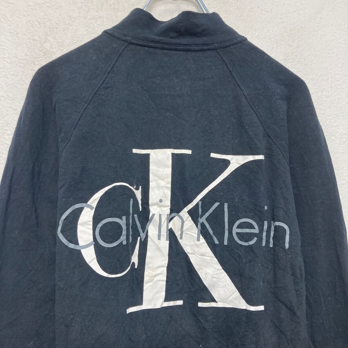 Calvin Klein プリント スウェット トレーナー S ブラック カルバンクライン 古着卸 アメリカ仕入 a609-6716