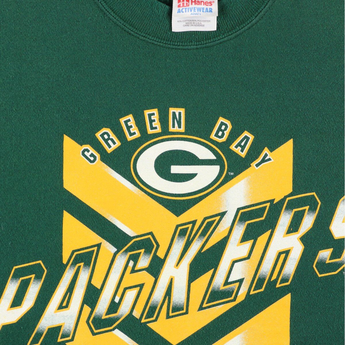 古着 90年代 NFL GREEN BAY PACKERS グリーンベイパッカーズ プリントスウェットシャツ トレーナー USA製  メンズXL/eaa363274