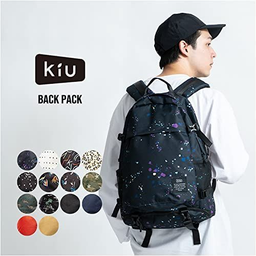 ブラック KiU キウ 600D バッグパック BACKPACK はっ水 撥水 防水 大