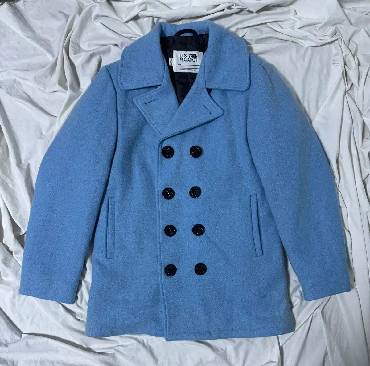 usa ショート ウール ピーコート