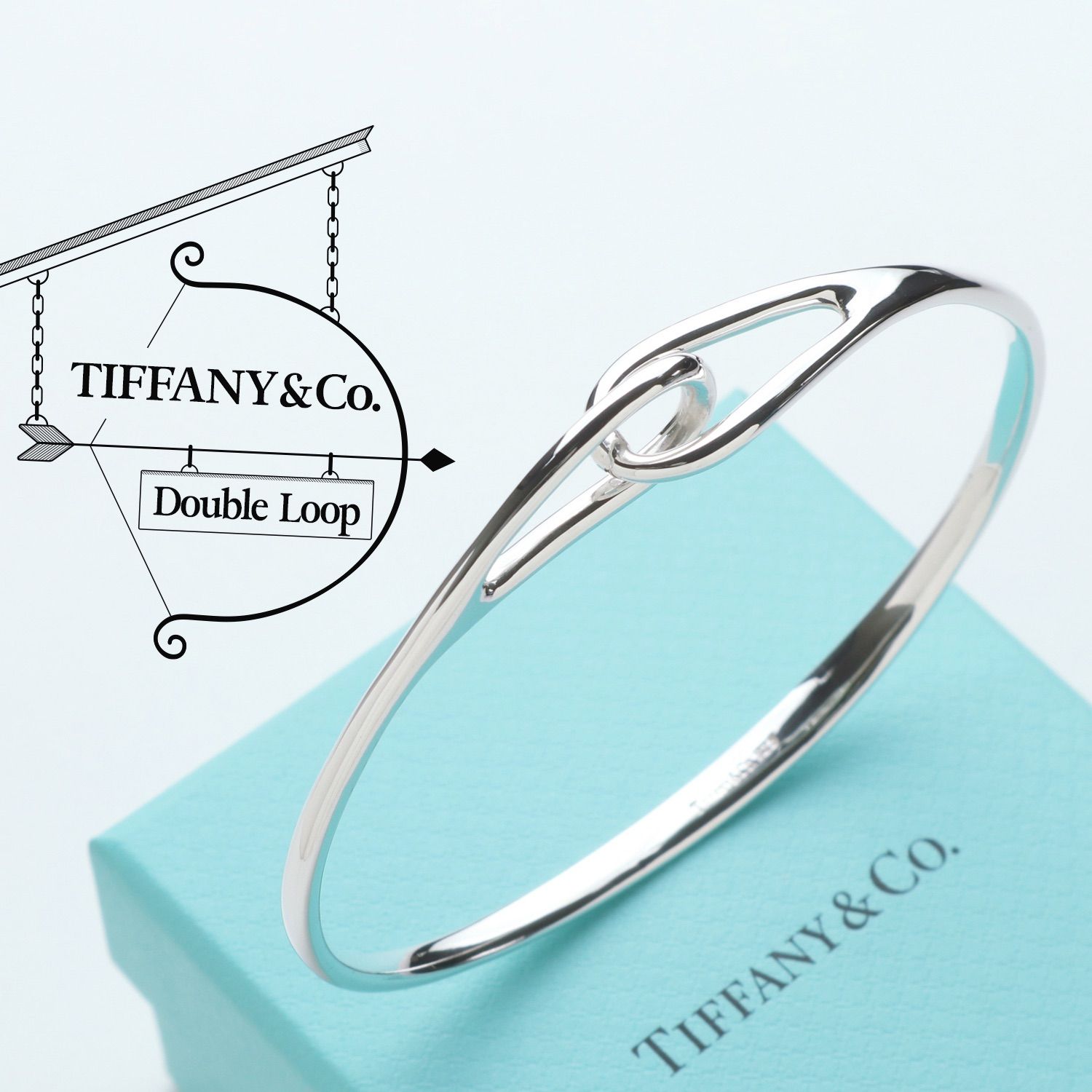 Tiffany\u0026Co ティファニー ダブルループ バングル ブレスレット