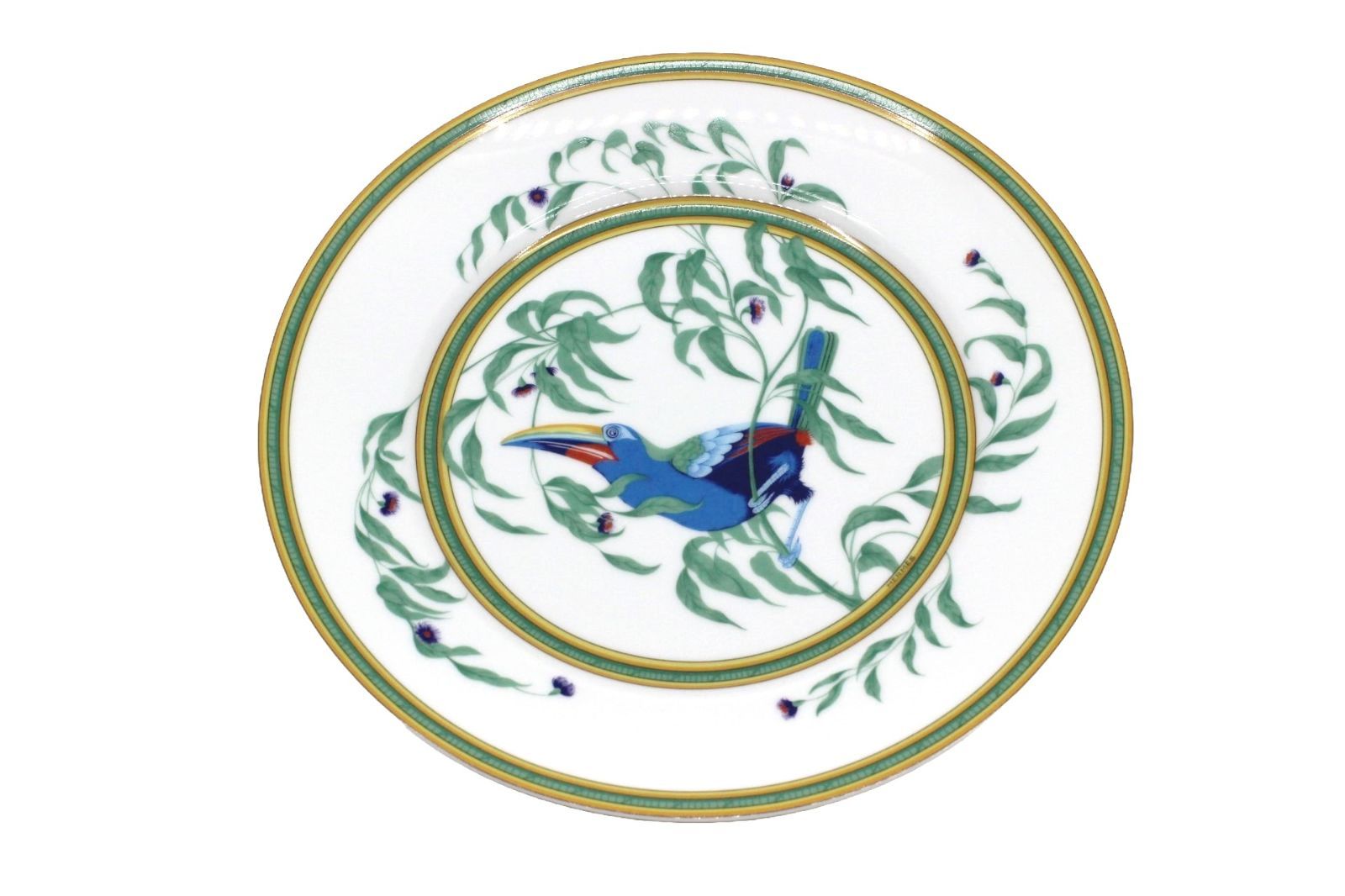 【未使用保管品】HERMES エルメス　トゥカンプレート　皿　25㎝　廃盤 楽天市場】□極美品□ HERMES エルメス Toucans トゥカン バード 鳥