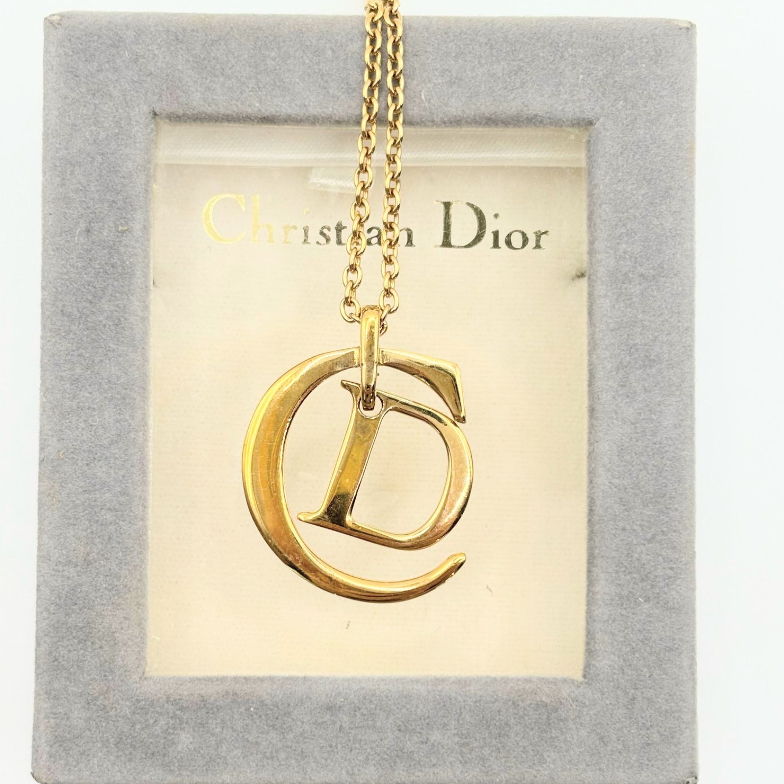 美品 Christian Dior クリスチャンディオール ゴールド チェーン CD