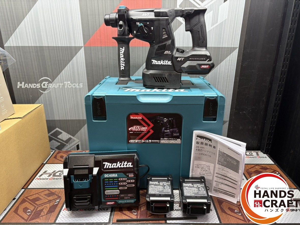〇 ♥ マキタ Makita HR001GRDX 28mm充電式ハンマドリル バッテリ×2 充電器付き ハンズクラフト佐賀