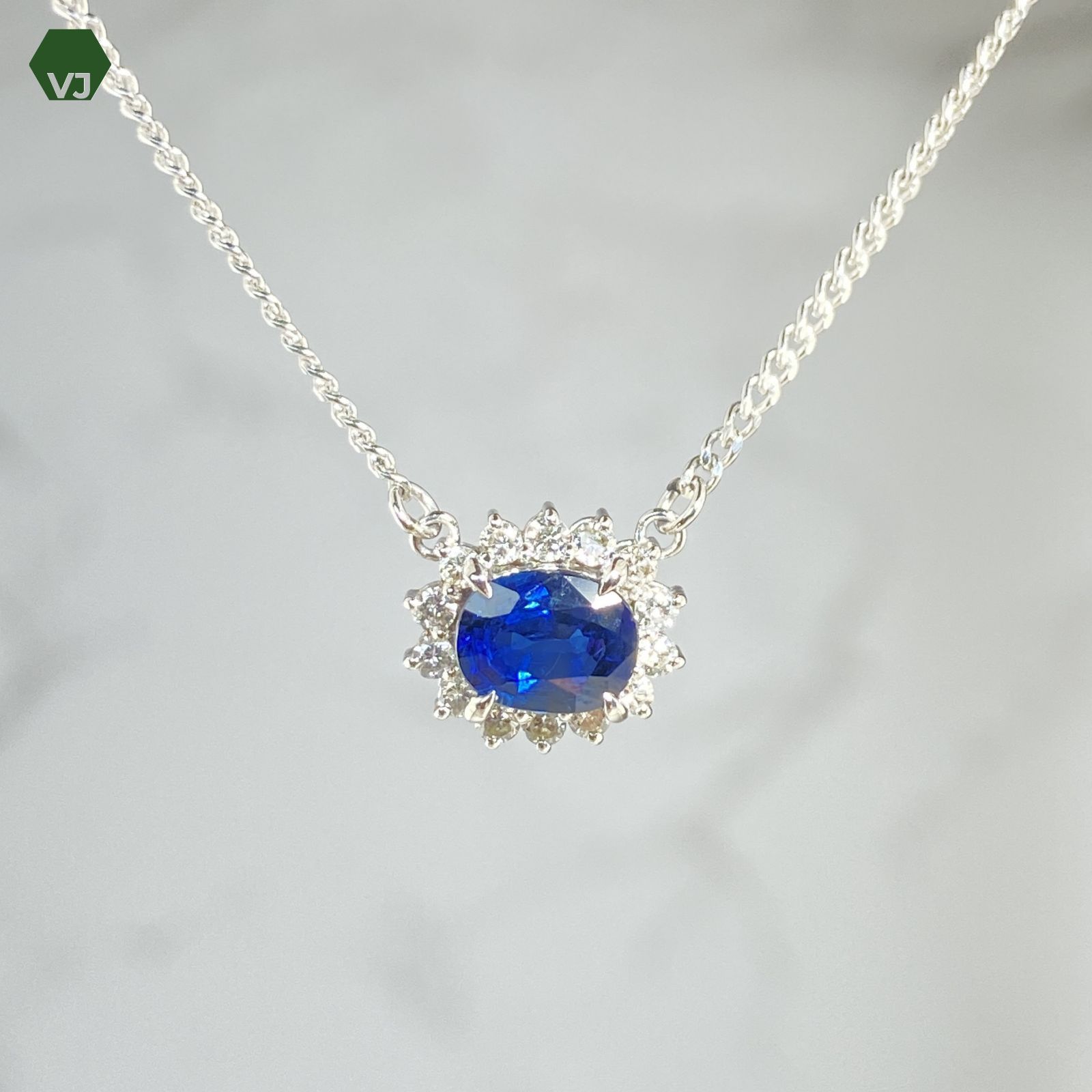 【24-20】サファイア　ダイヤ　ネックレス S0.91ct D0.25ct 24-20】サファイアダイヤネックレス S0.91ct D0.25ct