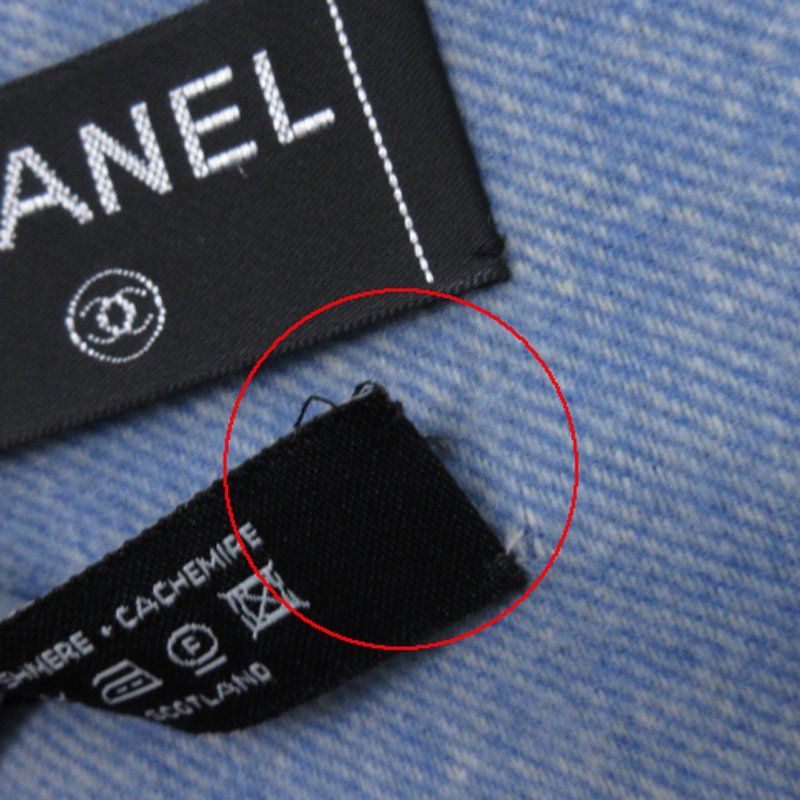シャネル CHANEL マフラー ストール フリンジ ロゴ ココマーク