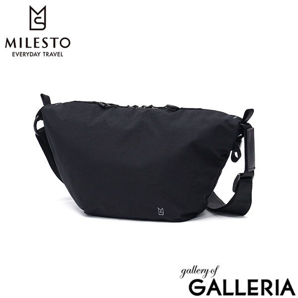 ミレスト ショルダーバッグ レディース メンズ ブランド MILESTO 小さめ ナイロン バッグ 斜めがけ 軽量 軽い 3.5L A5 防水 耐水 MLS937 ブラック