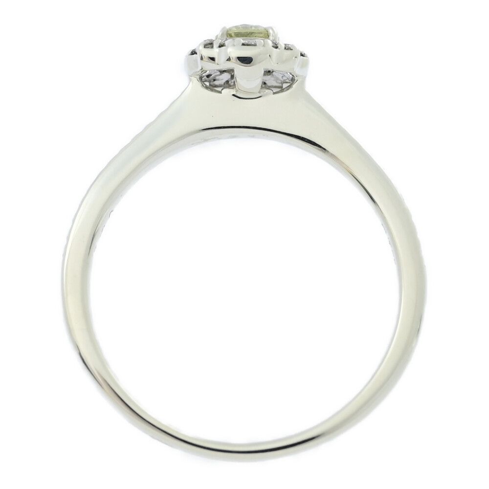 0.3ct/フラワーモチーフ イエローダイヤモンド ダイヤモンド リング 