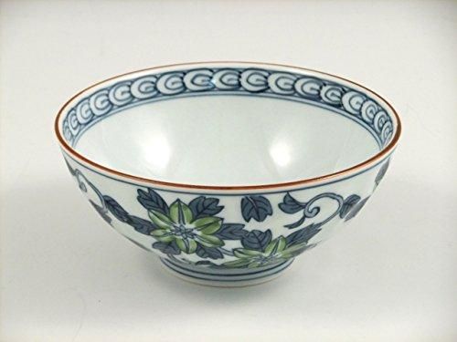 染錦鉄仙花 組茶碗