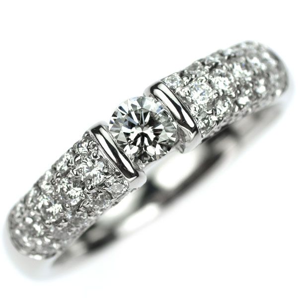 モニッケンダム Pt900 ダイヤモンド リング 0.387ct D SI1 G 0.75