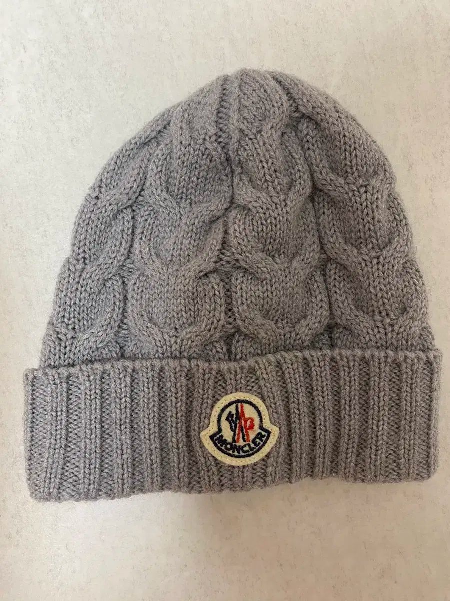 MONCLER モンクレール キッズ ニット ビーニー グレー 帽子