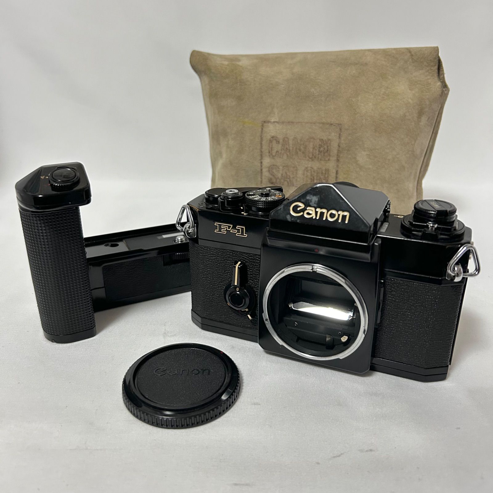 キャノン F-1前期 モータードライブ付き 50mm F1.8レンズセット 【中古
