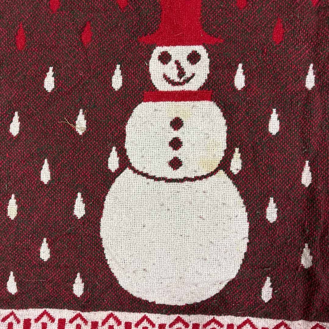 vintageラグ カーペット スペイン製 クリスマスツリー 雪だるま 2057 vintageラグ カーペット スペイン製 クリスマスツリー 雪だるま 2057