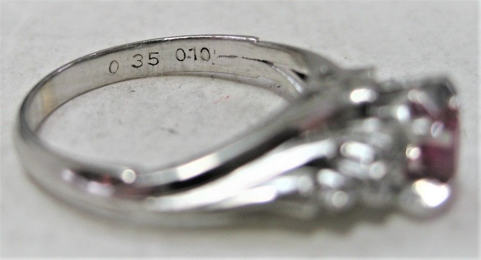 Pt900 プラチナ リング 指輪 ルビー0.35ct ダイヤ0.10ct - メルカリ