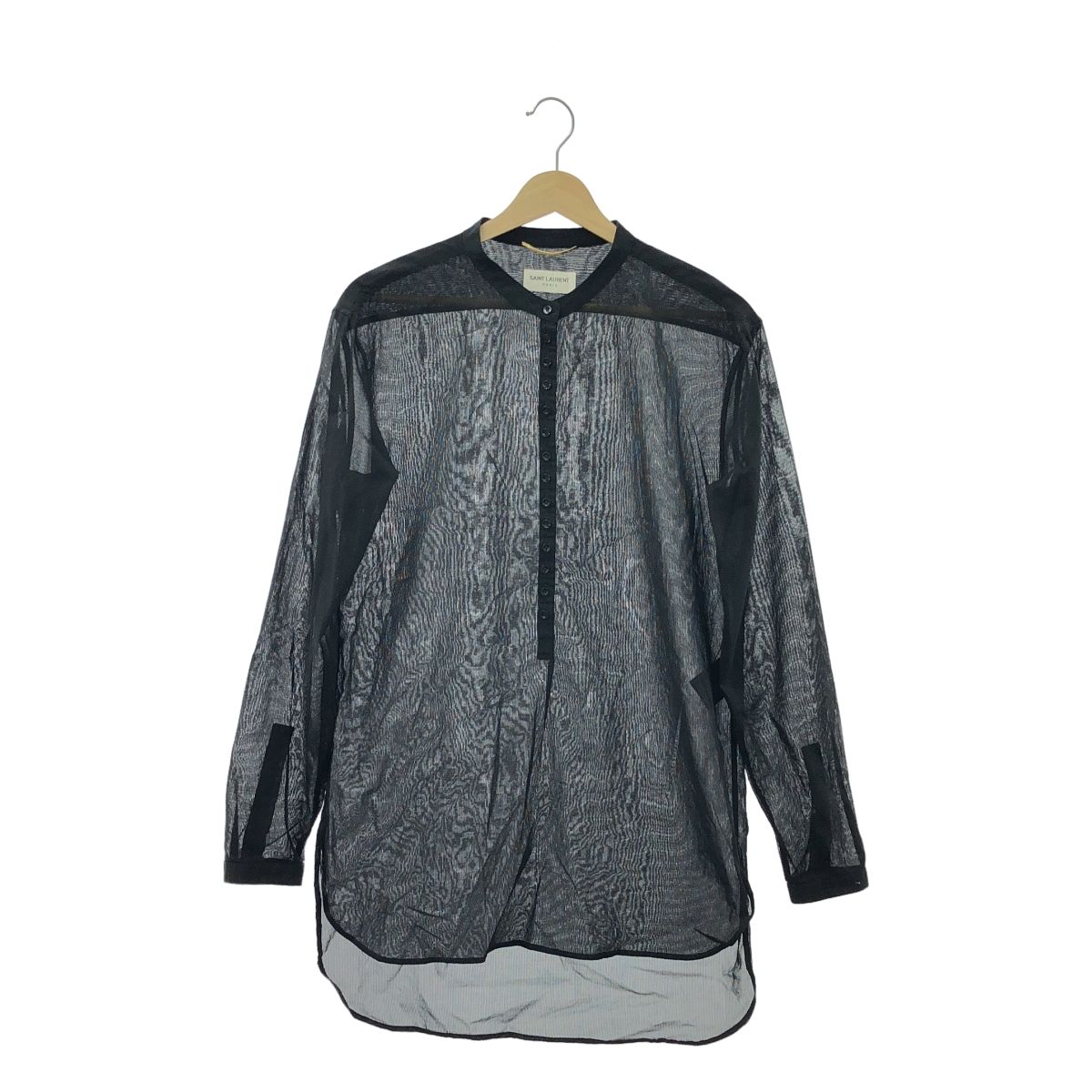 SAINT LAURENT PARIS / サンローランパリ | コットン ヘンリーネック 