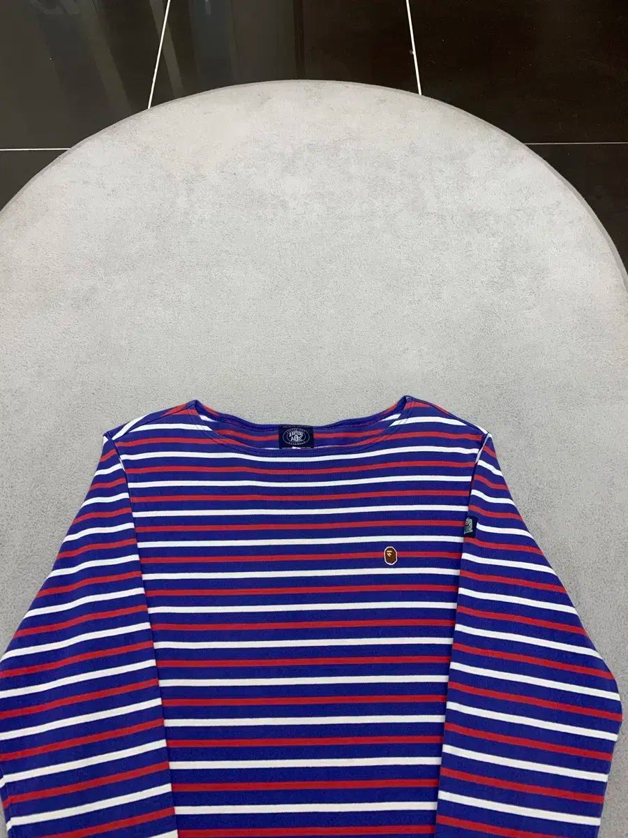 L ベイプ ボーダー柄 ロングスリーブ T シャツ