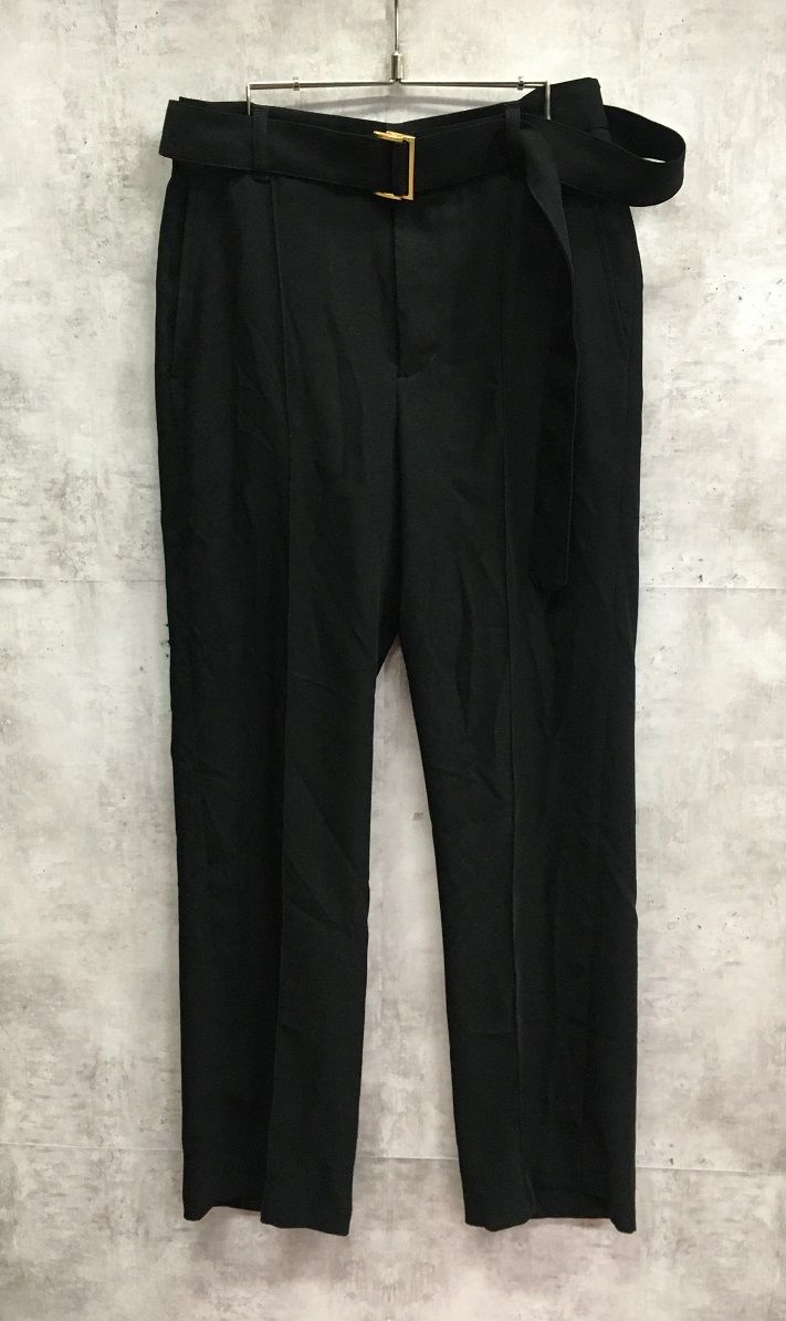 CULLNI クルニ 22AW スラックス ロングベルトピンタックフレア