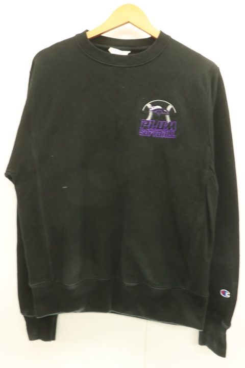 【中古】 CHAMPION メンズスウェット S Reverse Weave CHAMPION S 黒 ブラック 刺繍