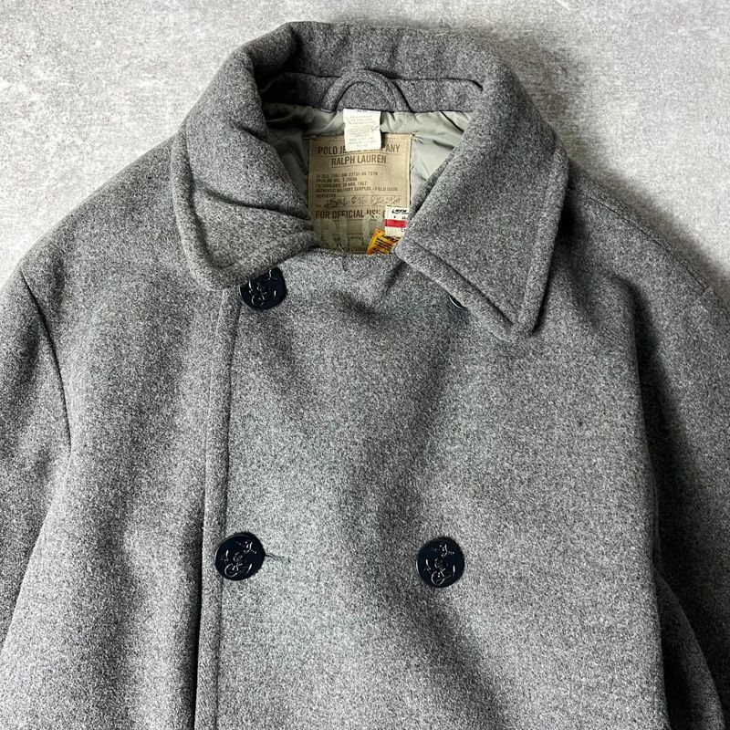 POLO JEANS CO RALPH LAUREN ステンシル 中綿入り ウール Pコート M