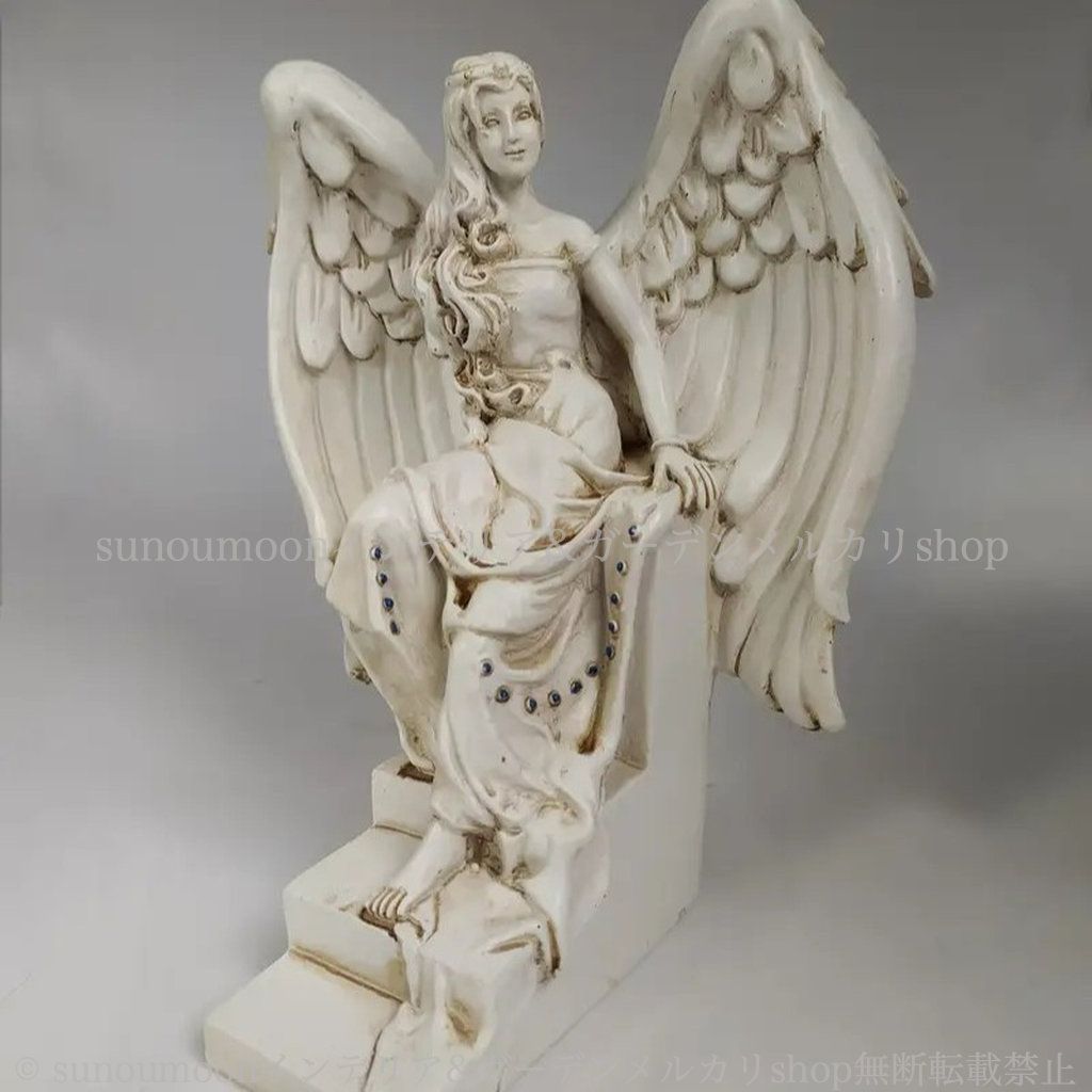 ガーデニング ホワイト 置物 白 インテリア お洒落 庭の装飾 ガーデンオブジェ ガーデン雑貨 雑貨 ガーデンオーナメント 美しい 女神 おしゃれ 天使 ヴィンテージ調 4-7 エレガント 樹脂 ガーデン ガーデンインテリア