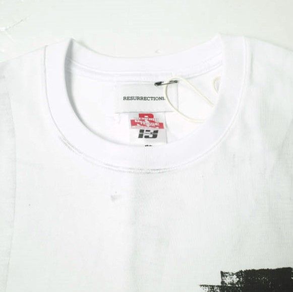 RESURRECTION13 リザラクション13 24SS Resurrection13 Painted T-Shirt ペイントオーバーサイズTシャツ M ホワイト 半袖 トップス【新古品】【中古】【RESURRECTION13】 新品 RESURRECTION13 リザラクション13 24SS Resurrection13 Painted T
