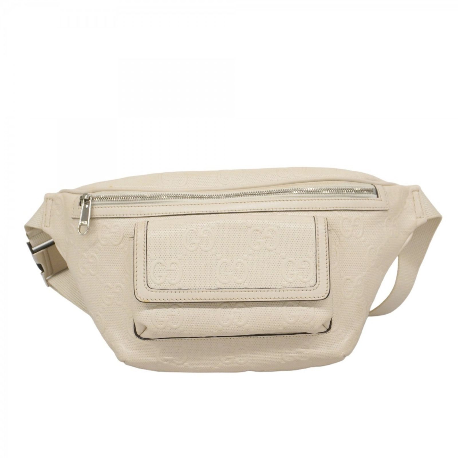 グッチ Gucci グッチ ウエストバッグ GGエンボス 645093 レザー アイボリー メンズ P1330943