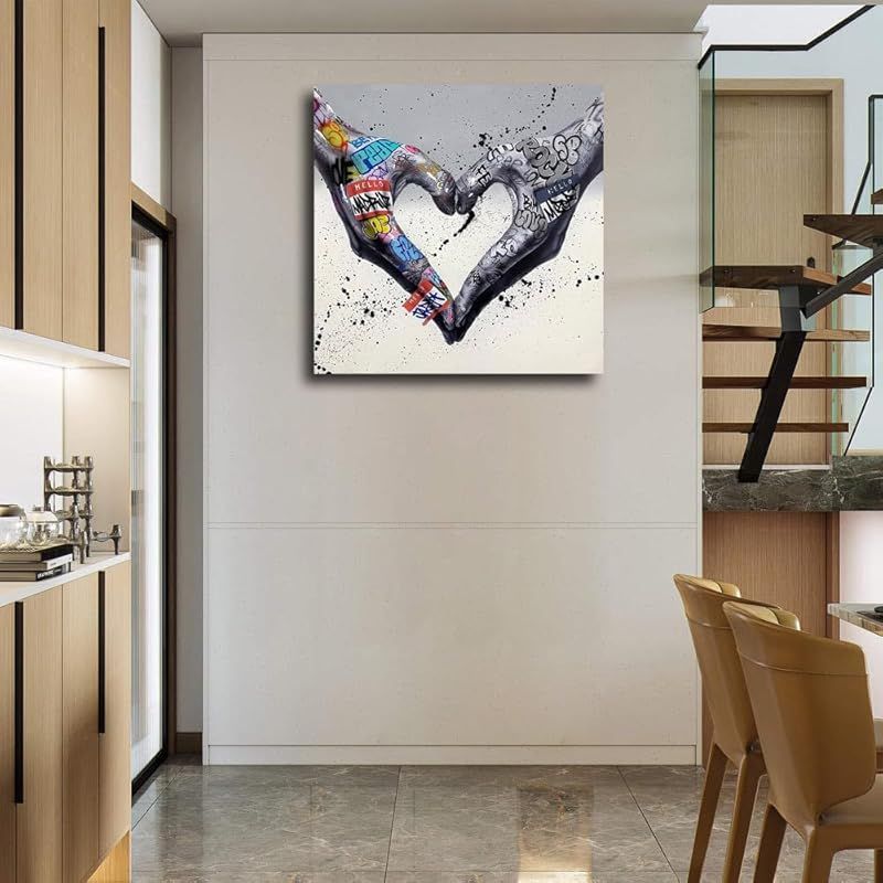 アートパネル ハート ストリート グラフティ W60cm H60cm アート