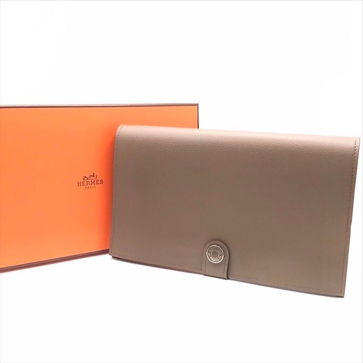 超美品 HERMES エルメス R.M.S トゥタンマン エトゥープ W刻印 長財布 