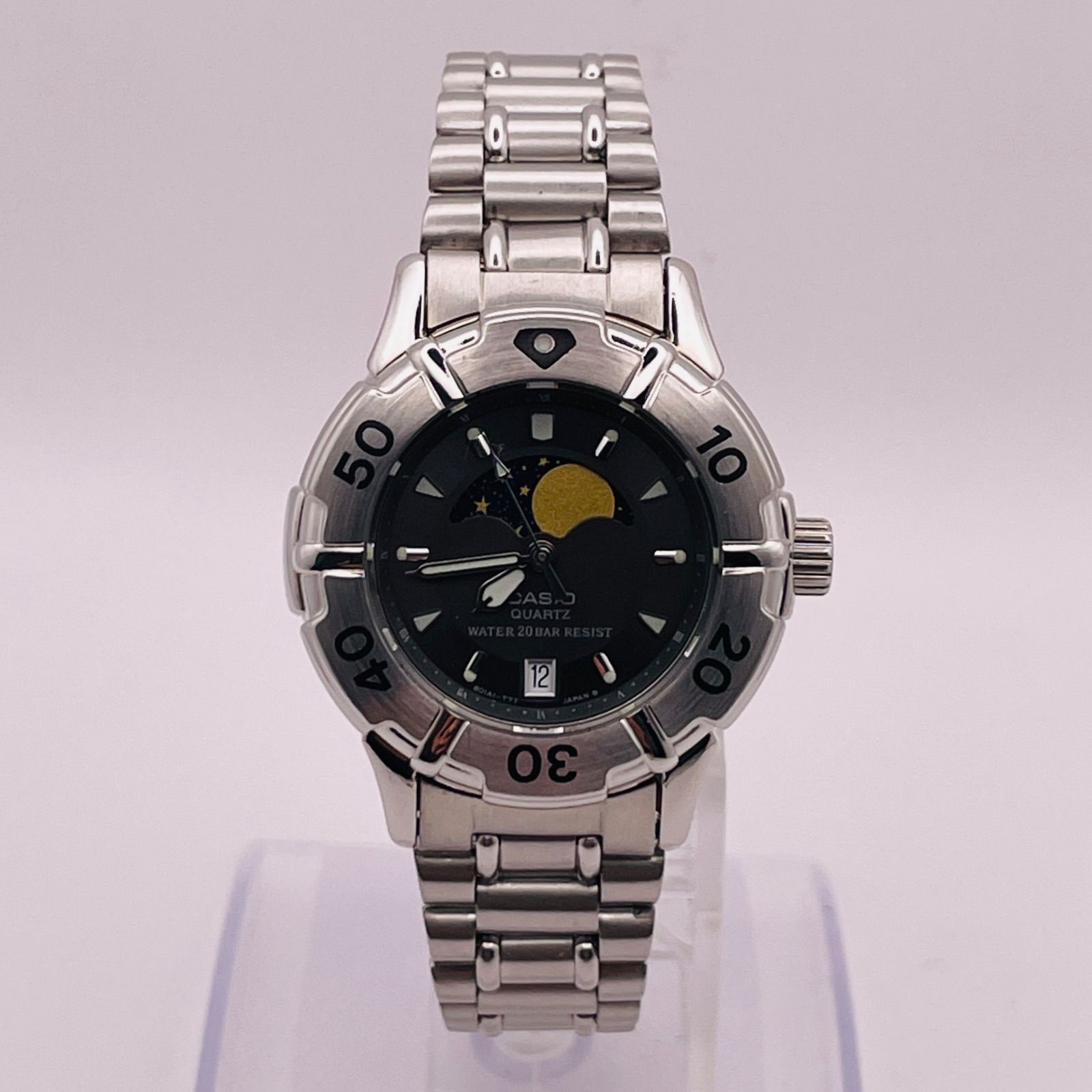 CASIO カシオ 腕時計 メタルブレス ムーングラフ CASIO 腕時計 カシオ / アナログ ムーンフェイズ クォーツ