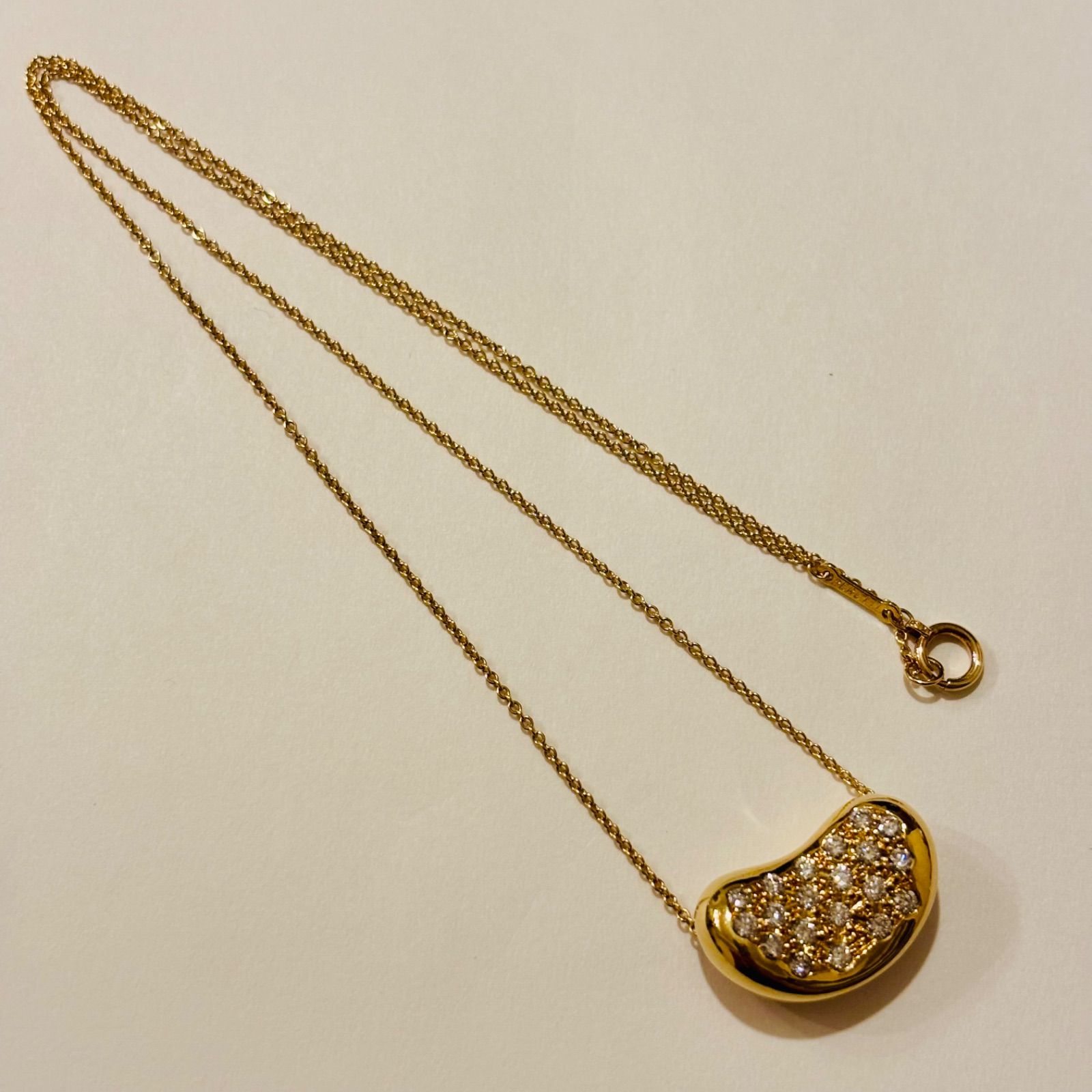 Tiffany&Co. ティファニー 18K 750 YG ビーン ドッツ ネックレス 