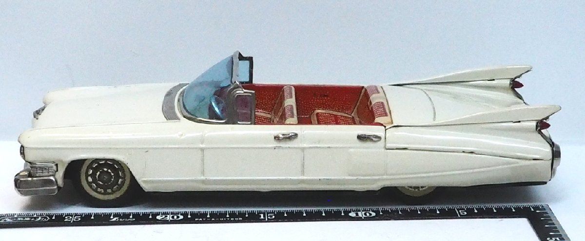 萬代屋 60sキャデラック コンバーチブル 大 白tinブリキtoy car箱無 萬代屋 60sキャデラック コンバーチブル 大 白tinブリキtoy car箱無