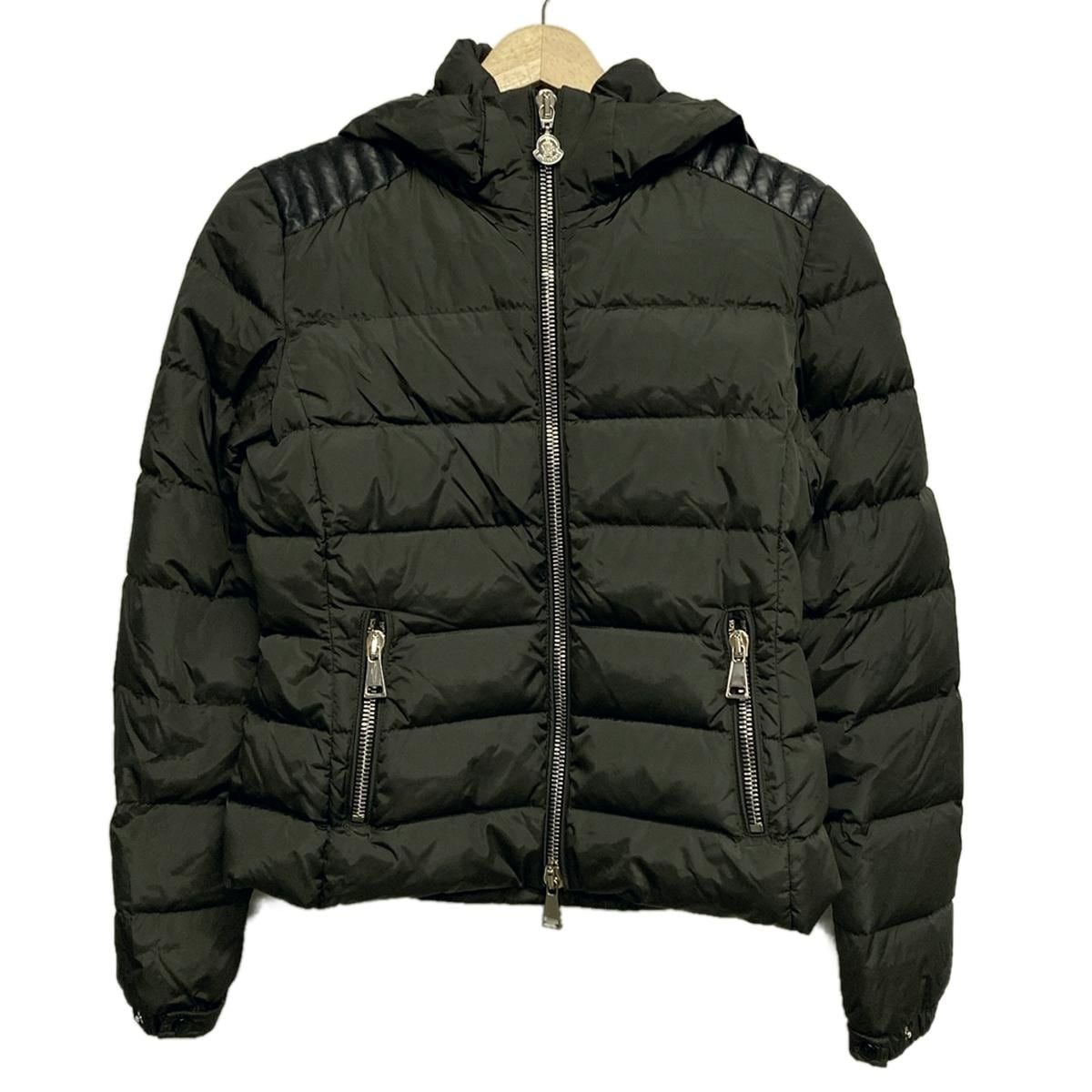 MONCLER(モンクレール) ダウンジャケット サイズ0 XS レディース OIRON(オイロン) 黒 長袖/ジップアップ/フード着脱可/冬 -  メルカリ