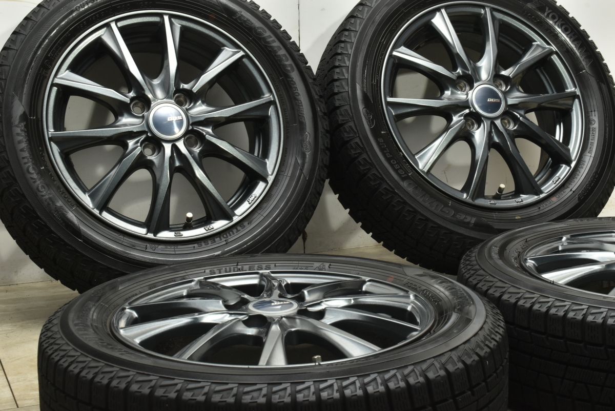 スタッドレス DOS 14in 4.5J 45 PCD100 ヨコハマ アイスガード iG50プラス 165 65R14 ハスラー ソリオ デリカD 2 プレオ