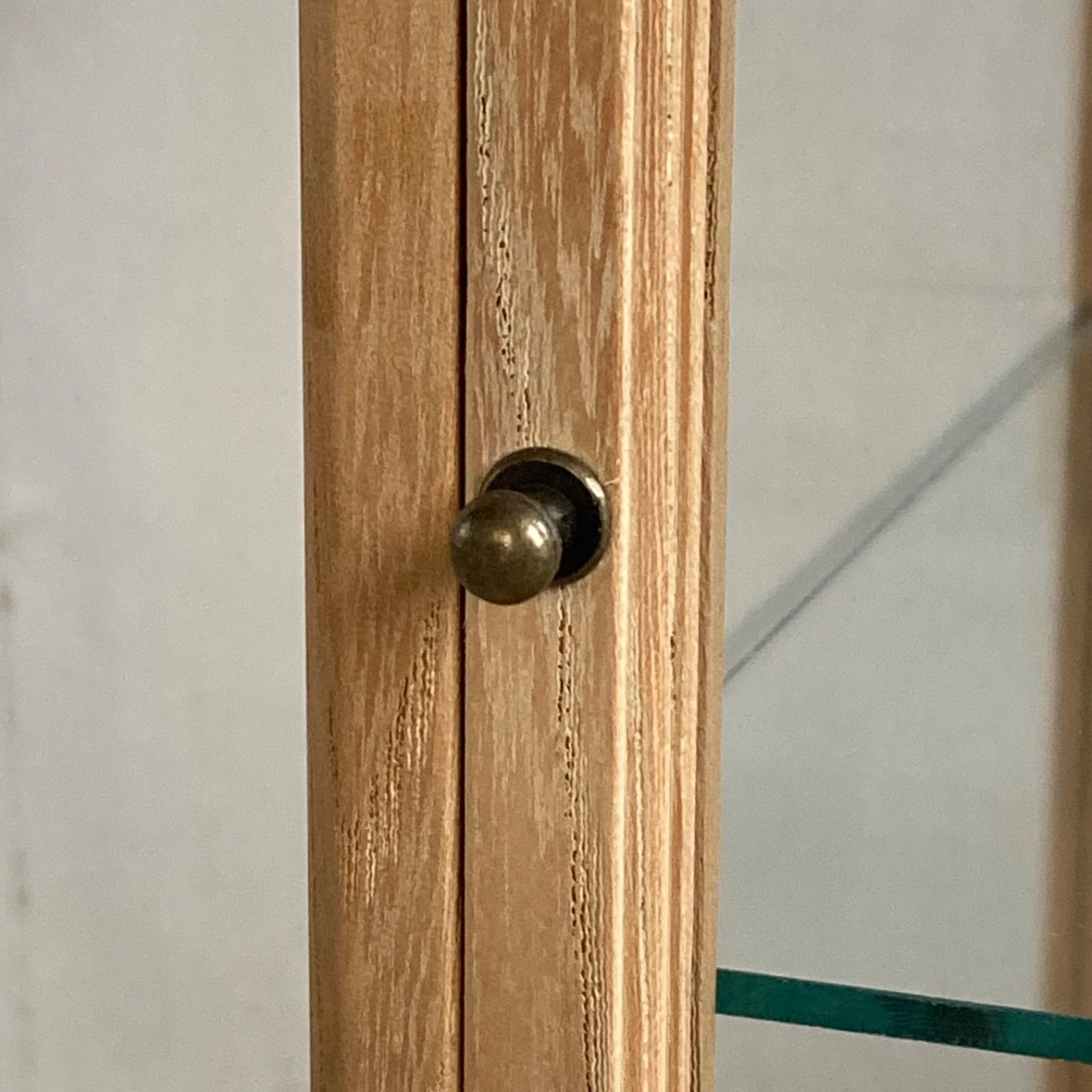 古い木製 ガラスケース 2段 卓上 ショーケース 展示ケース 店舗什器