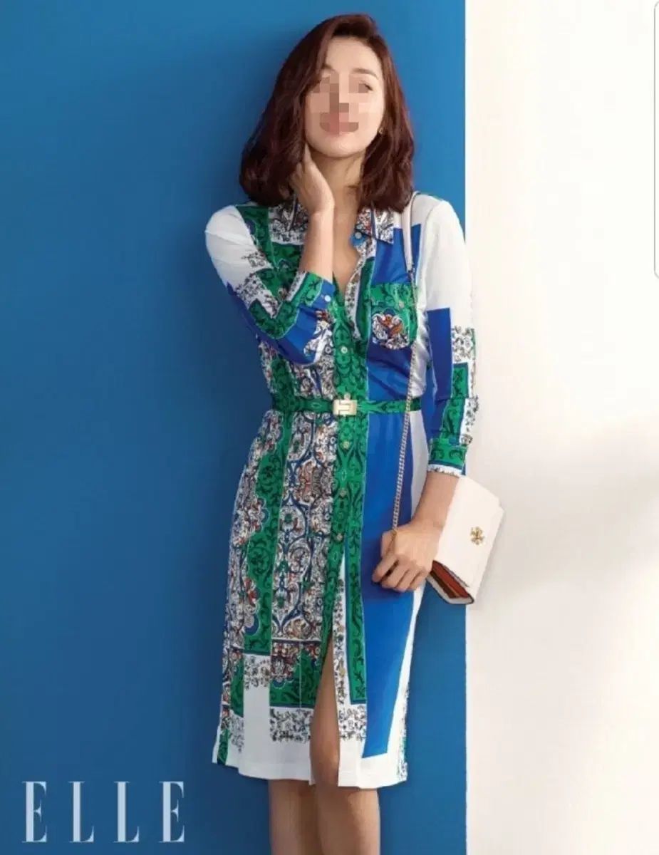 ★ TORY BURCH ★ ワンピース TORY BURCH トリーバーチ 総柄ワンピース ブルー サイズ：4