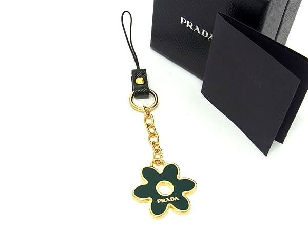 □新品同様□ PRADA プラダ フラワー キーホルダー ストラップ