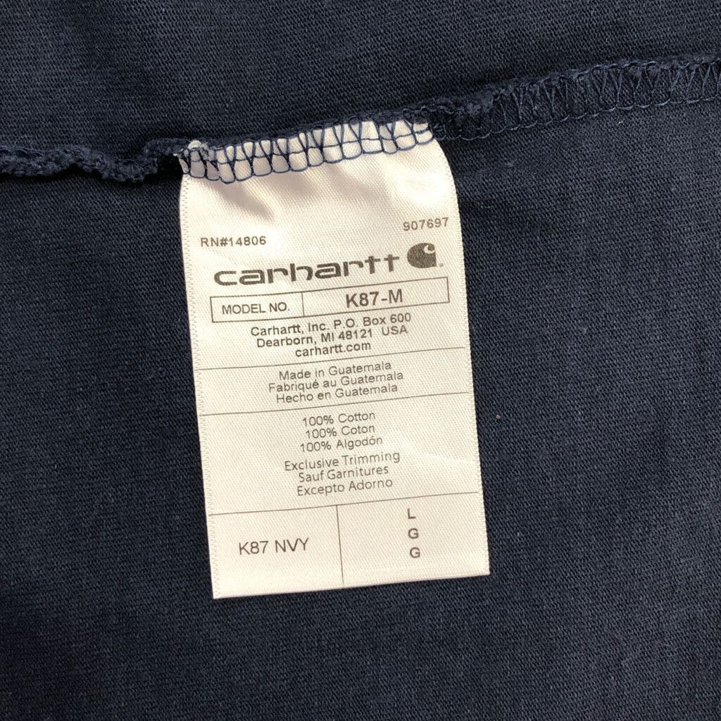 Carhartt カーハート 半袖Tシャツ ワンポイントロゴ ネイビー