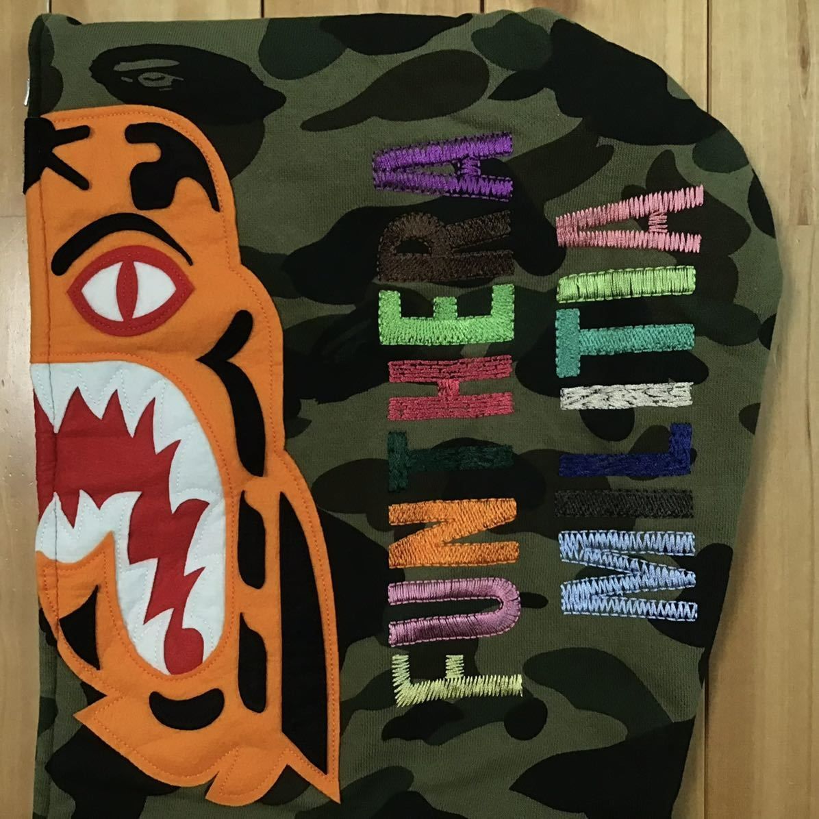 1st camo green タイガー パーカー Lサイズ Tiger full zip hoodie a