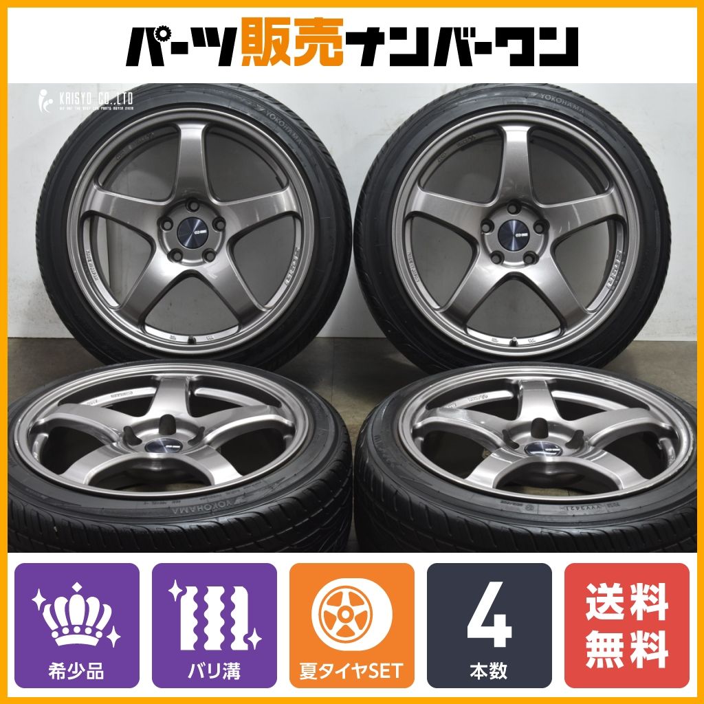 バリ溝】エンケイ ENKEI PF05 18in 8.5J +45 PCD114.3 ヨコハマ