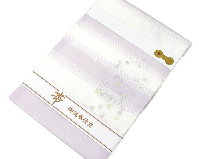 夏帯 名古屋帯 新品 仕立て上がり 京都イシハラ謹製 水玉幾何