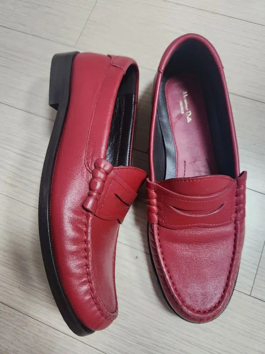 Massimo Dutti マッシモドゥッティ プレミアム レディース レッド ローファー