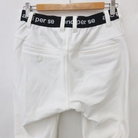 アンパスィ メンズ ゴルフ パンツ 白 サイズL サイズ：L AND PER SE