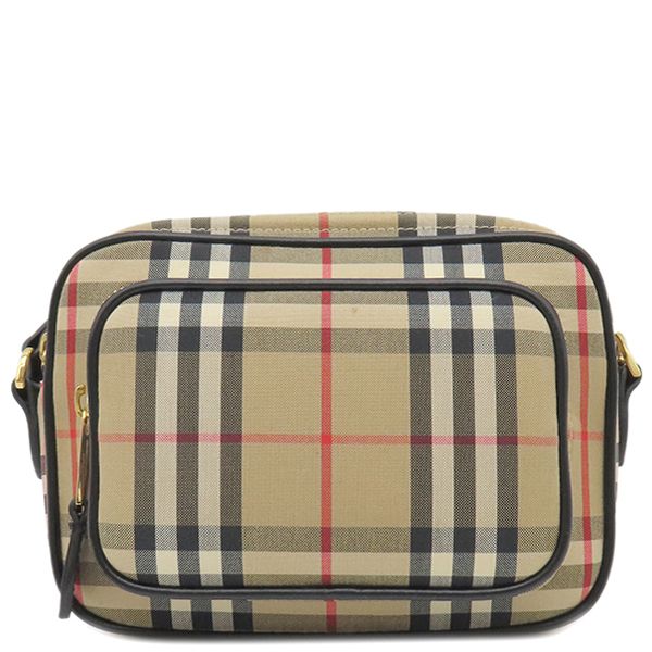 【美品】Burberry レザー ダレスバッグ ノバチェック ゴールド金具 美品 BURBERRY バーバリー ノバチェック シャドーホース ワン