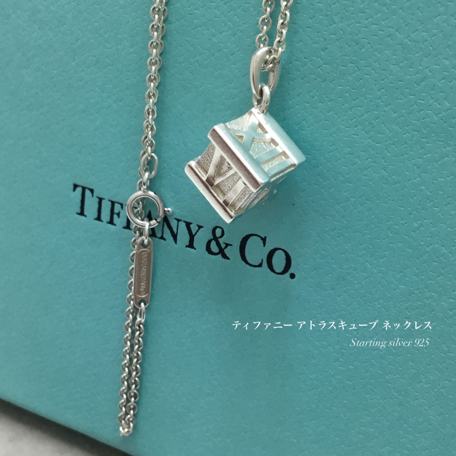 美品】TIFFANYu0026Co. アトラス キューブ ネックレス-