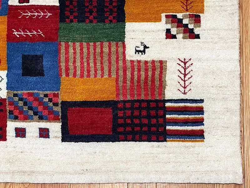 ギャッベリビングサイズロリバフブランド手織りうすめかるいいハイ