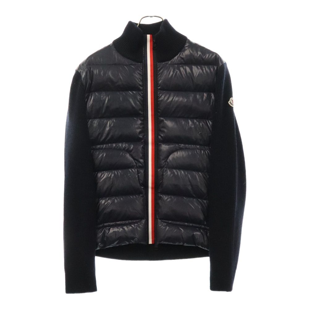 MONCLER (モンクレール) MAGLIONE TRICOT CARDIGAN E20919416600 9699Z マグリオーネ トリコットカーディガン ニット切替ダウンジャケット ネイビー