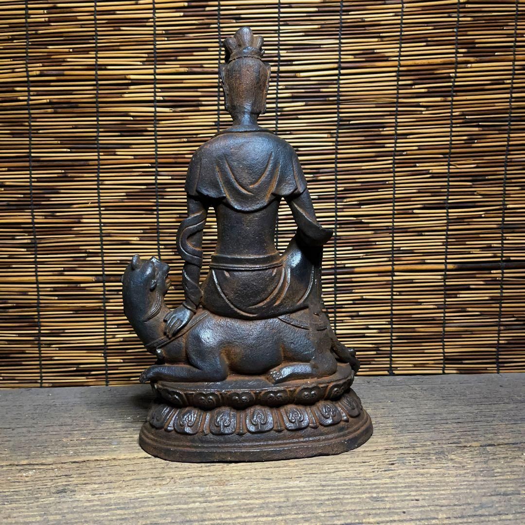 鉄器 鉄仏 坐獣像釈迦尼仏 家内仏堂 供養 禅意 茶室 置物 工芸品 鉄器 鉄仏 坐獣像釈迦尼仏 家内仏堂 供養 禅意 茶室 置物 工芸品