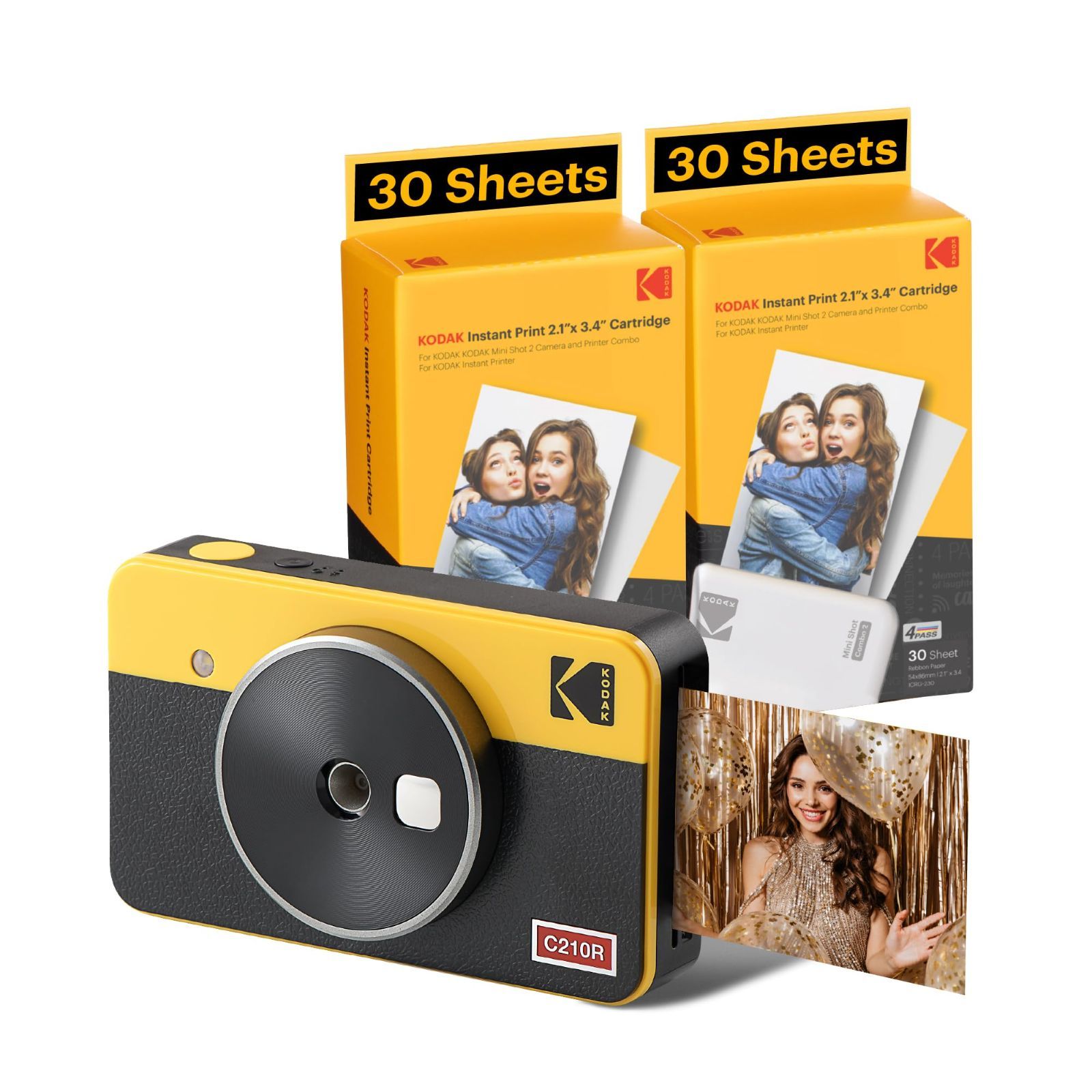 KODAK Mini 2 Retro ポータブルフォトプリンター＋68枚バンドル