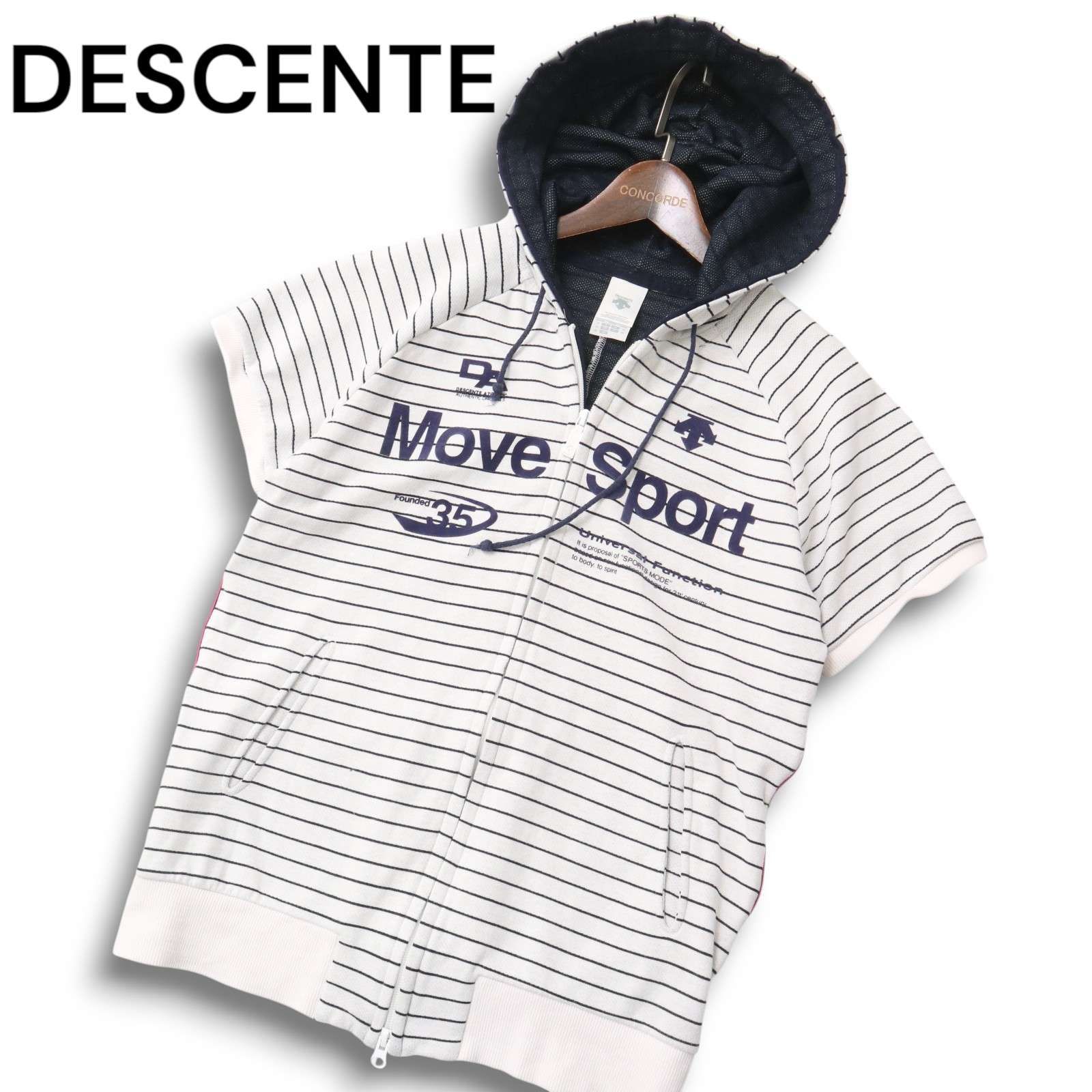 DESCENTE - MoveSport 半袖パーカー DESCENTE デサント（DESCENTE）半袖パーカー メンズ フルジップフーディー