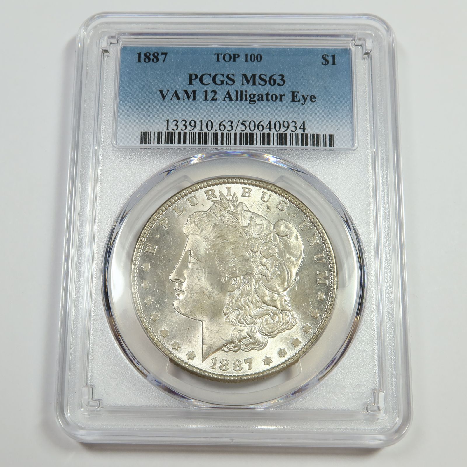 1887年 モルガン銀貨 TOP-100 VAM12 MS64 No.846 1887年 モルガン銀貨 TOP-100 VAM12 MS64 No.846